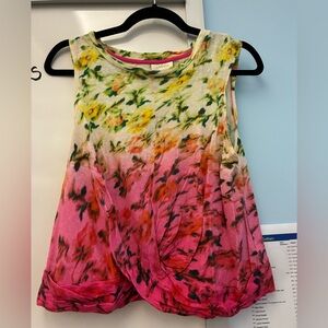 Anthropologie Sleeveless Top - Pink and Yellow